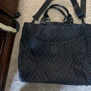 Vera Bradley iPad...Laptop Black Quilted Bag
